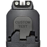 Custom Text Slide Back Plate - S&W Smith & Wesson Back Plate MILSPIN Shield