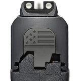 Large US Flag Slide Back Plate - S&W Smith & Wesson Back Plate Milspin Blacked Out Shield 