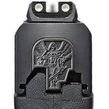 St. Michael 3D Slide Back Plate - S&W Smith & Wesson Back Plate Milspin Blacked Out Shield 