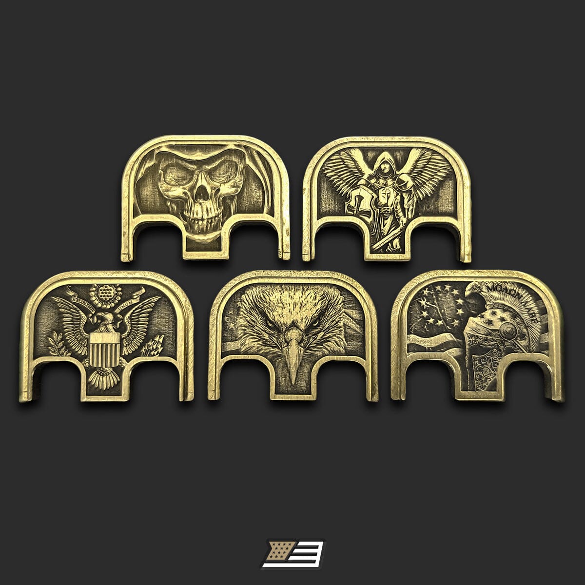 Spartan Helmet 3D Slide Back Plate Glock Slide Back Plate MilSpin
