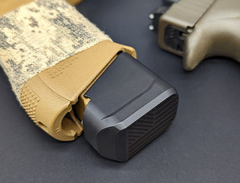 Plus capacity magazine extensions for Glock mags. Adds 2 to 5 rounds to your OEM magazine