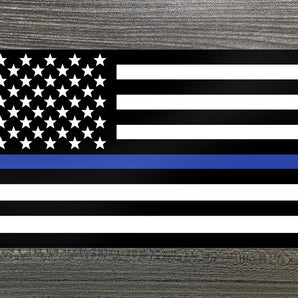 Thin Blue Line Flag Decal Vinyl Decal MILSPIN 
