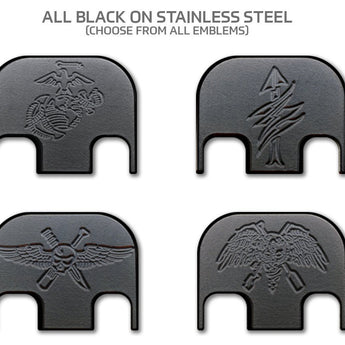 Milspin USMC Slide Back Plates (Over 100 USMC Emblems) Glock Slide Back Plate MilSpin