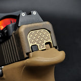 Milspin Premium 3D Slide Back Plate Glock Slide Back Plate MilSpin Standard (G17-G41, G45) Glock Pattern Bare Brass