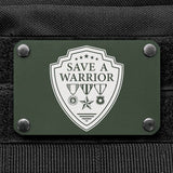 Save A Warrior™ Metal Morale Patch Morale Patch MilSpin Brass O.D. Green Cerakote CURVED (For Hat)