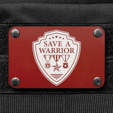 Save A Warrior™ Metal Morale Patch Morale Patch MilSpin Brass Red Cerakote Straight
