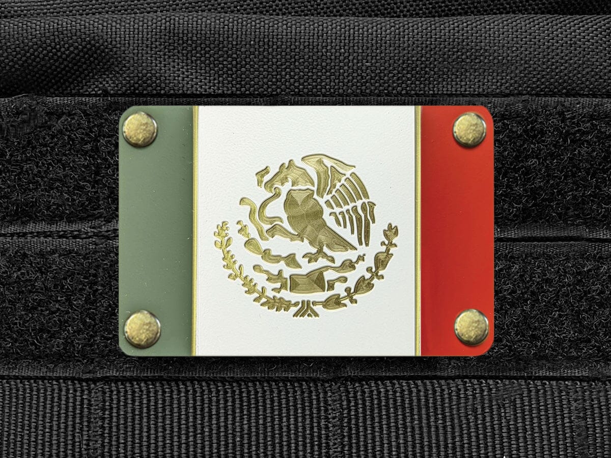 Tri-Color Flag Steel Plate Patch  Custom Engraved Gifts – MILSPIN