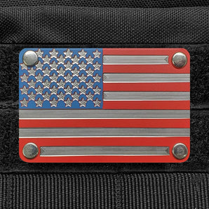 Milspin Tri-Color American Flag Metal & Velcro Morale Patch Morale Patch MilSpin 