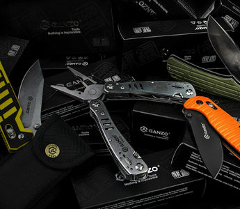 multitools on a mat