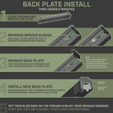 Milspin Cross Hatch Slide Back Plate Glock Slide Back Plate MilSpin