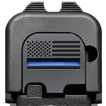 Milspin Personalized Thin Blue Line Flag Slide Back Plate Glock Slide Back Plate MilSpin