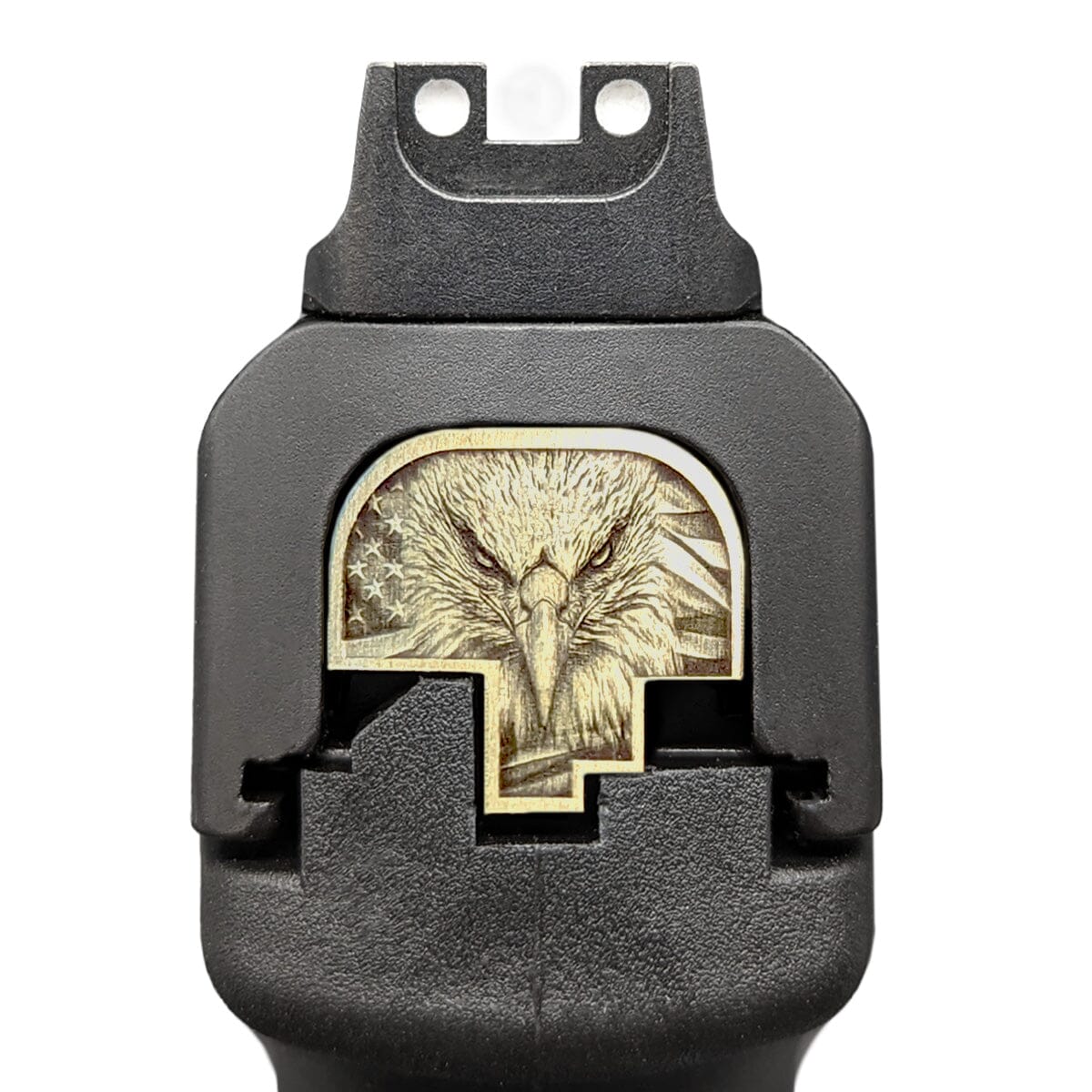 Large Scale Eagle 3D Slide Back Plate - S&W Smith & Wesson Back Plate Milspin Bare Brass Full Size 