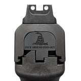 Fuck Around Find Out Slide Back Plate - S&W Smith & Wesson Back Plate Milspin 