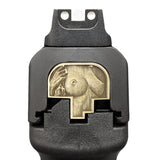 Right Facing Knockers 3D Slide Back Plate - S&W Smith & Wesson Back Plate Milspin Bare Brass 