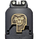 Reaper 3D Slide Back Plate - S&W Smith & Wesson Back Plate Milspin Bare Brass Shield 