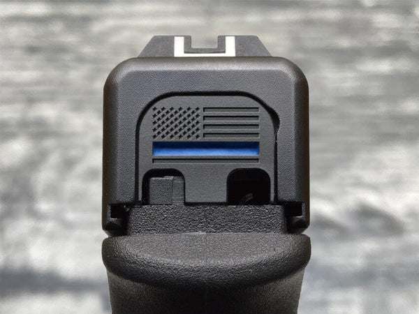 Milspin Thin Blue Line Glock Slide Plate | MILSPIN
