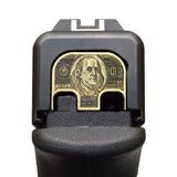 Benjamin Franklin $100 Bill 3D Slide Back Plate Glock Slide Back Plate MilSpin 