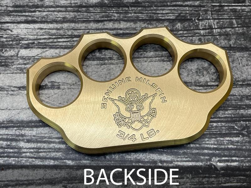 Milspin 3/4lb Brass Knuckle Non-Customizable Solid Brass