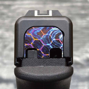 Moku Titanium Honeycomb Glock Slide Back Plate #2 (G17-G41, G45) Glock Slide Back Plate MILSPIN 