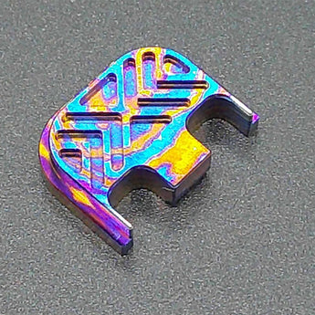 Moku Titanium X Carve Glock Slide Back Plate #6 (G17-G41, G45) Glock Slide Back Plate MILSPIN 