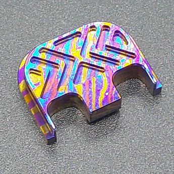 Moku Titanium X Carve Glock Slide Back Plate #2 (G17-G41, G45) Glock Slide Back Plate MILSPIN 