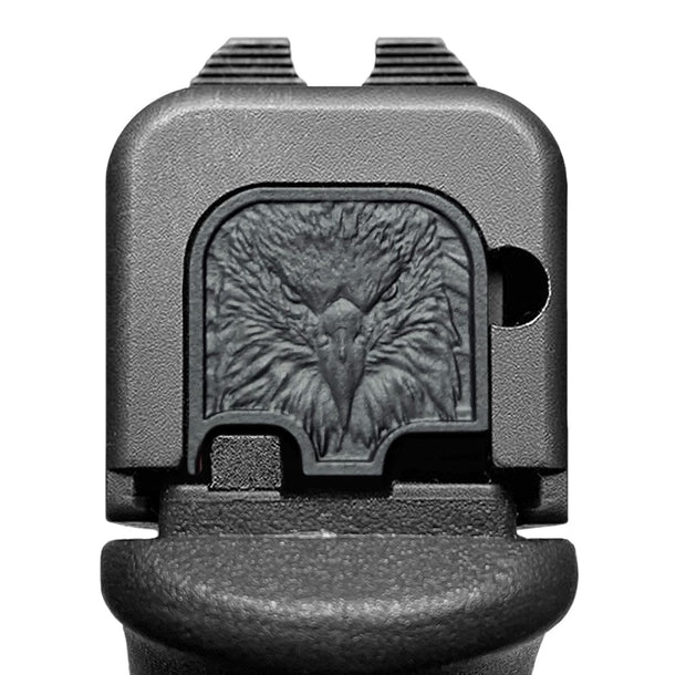 Milspin Glock Backplate Milspin CNC Milled 3D Knockers Slide Back Plate Butt Plate Compatible With Glock Gen 1 5 Models G17 G41 G45 I Made In Usa Left Facing Knockers Glock Back Plate-259125
