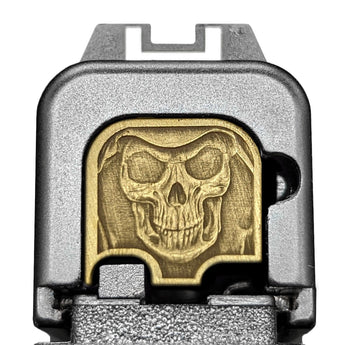 Titanium Ghostface Back Plate For Glock 43, 43X, 48 - Scream Movie Design