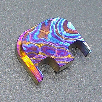 Moku Titanium Honeycomb Glock Slide Back Plate #2 (G17-G41, G45) Glock Slide Back Plate MILSPIN 