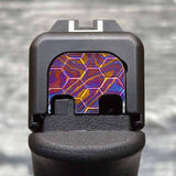 Moku Titanium Honeycomb Glock Slide Back Plate #4 (G17-G41, G45) Glock Slide Back Plate MILSPIN 