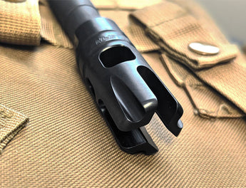 AR-15 compensator and muzzle device reduces recoil and improves accuracy