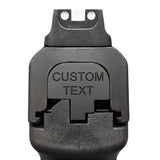 Custom Text Slide Back Plate - S&W Smith & Wesson Back Plate MILSPIN 
