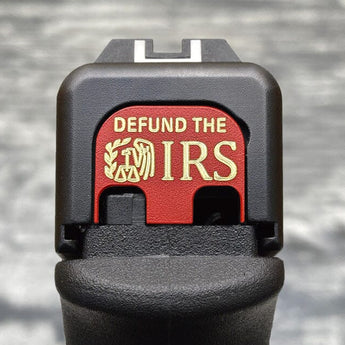 Milspin Defund The IRS Slide Back Plate Glock Slide Back Plate MilSpin