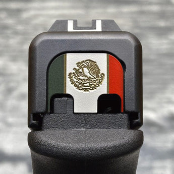 Milspin Tri-Color Mexico Flag Slide Back Plate Glock Slide Back Plate MilSpin 