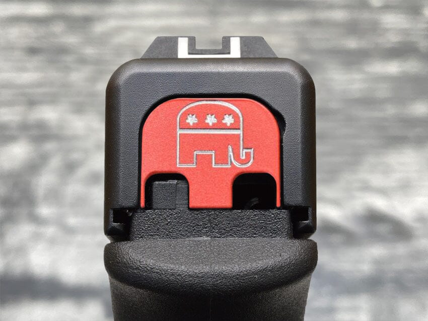 Milspin Republican Elephant Glock Slide Back Plate Glock Slide Back Plate MilSpin 