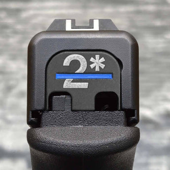 Milspin 2* Thin Blue Line Glock Slide Plate Glock Slide Back Plate MilSpin 