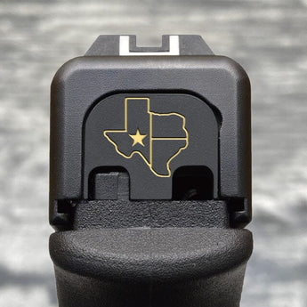 Milspin Texas Flag and State Outline Slide Back Plate Glock Slide Back Plate MilSpin