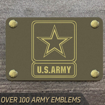 Milspin U.S. ARMY Engraved Metal & Velcro Morale Patch Morale Patch MilSpin 