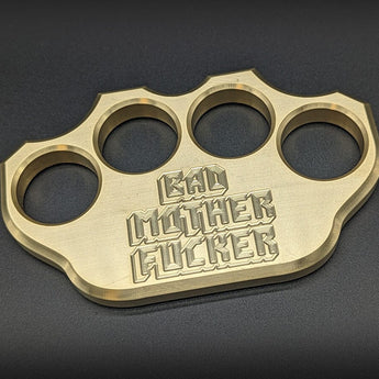 Milspin 3/4lb Brass Knuckle Bad Mother F*cker Solid Brass Paperweight ...