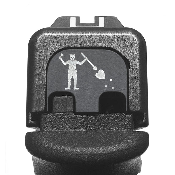 Milspin Blackbeard's Flag Glock Slide Back Plate | MILSPIN