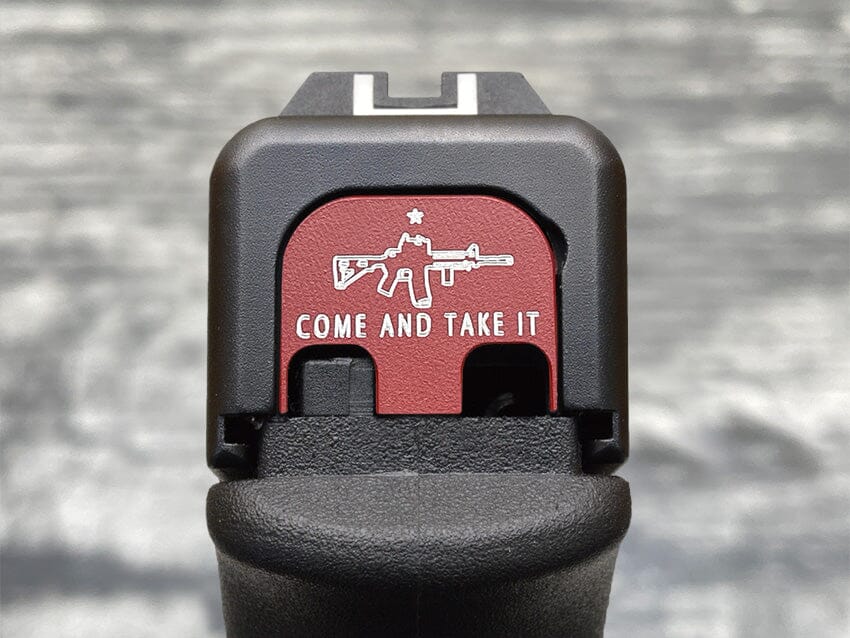 Milspin AR (Star) Come and take it Slide Back Plate Glock Slide Back Plate MILSPIN