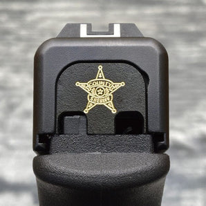 Milspin County Sheriff Badge Shield Slide Back Plate Glock Slide Back Plate MilSpin 