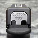 Milspin Custom Text Slide Back Plate Glock Slide Back Plate MilSpin