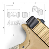 diagram of slide racker for Glock