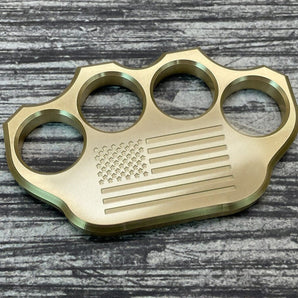 Engraved brass knuckle flag for sale