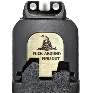 FAFO bare brass S&W Shield back plate