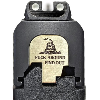 FAFO bare brass S&W Shield back plate