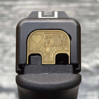 King & Queen 3D Slide Back Plate (Limited Release) Glock Slide Back Plate MilSpin Standard (Fits literally every single Glock ever created EXCEPT the 43/43X/48 and G42) King 