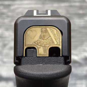 King & Queen 3D Slide Back Plate (Limited Release) Glock Slide Back Plate MilSpin Standard (Fits literally every single Glock ever created EXCEPT the 43/43X/48 and G42) Queen 