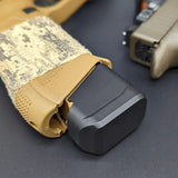 Top-down view of Glock 19  magazine extension