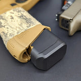 Top-down view of Glock 19 Plus 5 magazine extension